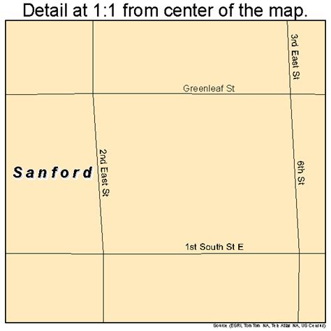 Sanford Colorado Street Map 0867830