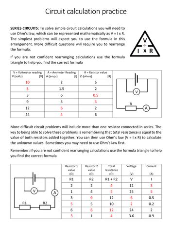 13 Best Images of Ohms Law Practice Problems Worksheet Ohms Law ...