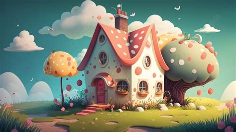 Cartoon Cute House Background, Hut, Cartoon, Cute Background Image And ...