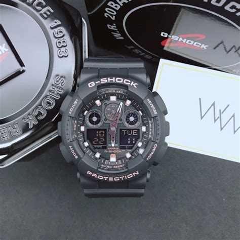 Casio G-Shock GA100 GA-100GBX-1A4DR - Rose Gold Black Series (STOCK CLEARANCE) | Shopee Malaysia