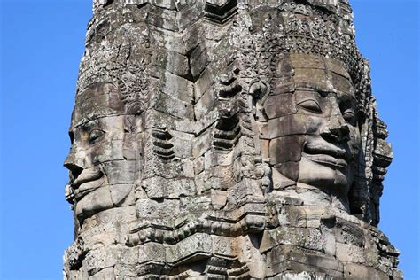 Tour to 4 faces Bayon Angkor Thom, Angkor, Cambodia