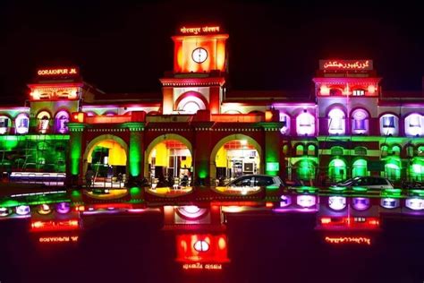 Gorakhpur railway station view in night : IndiaSpeaks