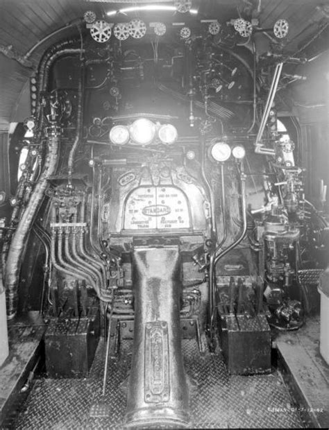 Q1 steam engine #6130 tender, interior view, cab | Hagley Digital Archives