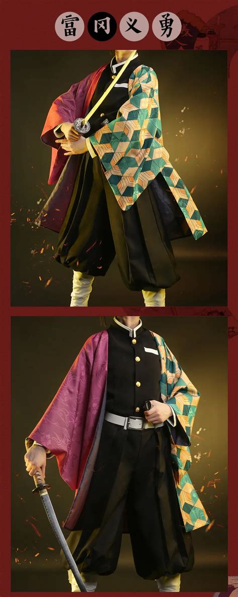 Demon Slayer Costume : Kamado Tanjirou Agatsuma Zenitsu Tomioka Giyuu Kamado Nezuko Kimono ...