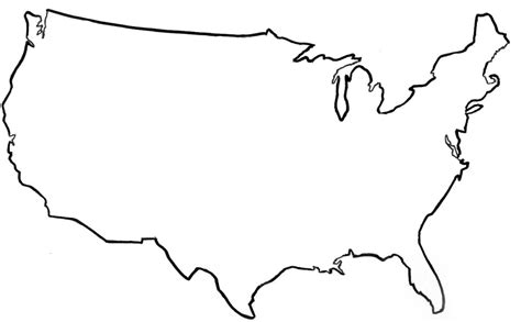 map of usa outline - Clip Art Library