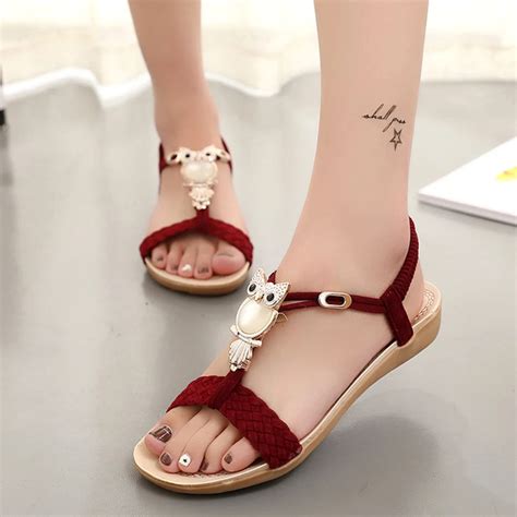 New Women Sandals Summer Fashion Flip Flops Female Sandals Flat Shoes ...