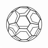Easy Soccer Ball Coloring Sheet  Page sketch template