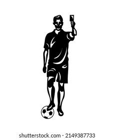 Male Football Soccer Referee Silhouette Black Stock Vector (Royalty Free) 2149387733 | Shutterstock