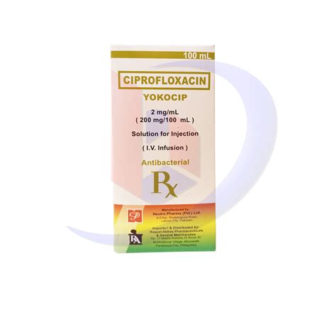 Ciprofloxacin (Yokocip) 2mg/ml (200mg/ml) Solution fdor Injection 100m – Bambang Pharmaceutical ...