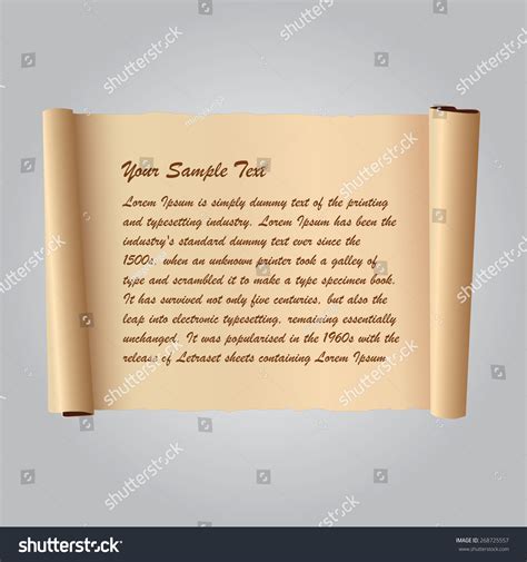 Old Paper Roll Stock Vector (Royalty Free) 268725557 | Shutterstock