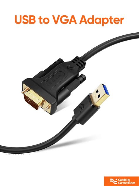 USB 3.0 to VGA Cable 6 Feet, CableCreation USB to VGA Adapter Cord ...