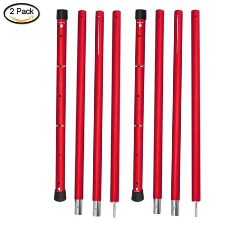 GeerTop Aluminum Adjustable Poles Support Pole Tarp Poles Telescoping Rod Tent Poles, for ...