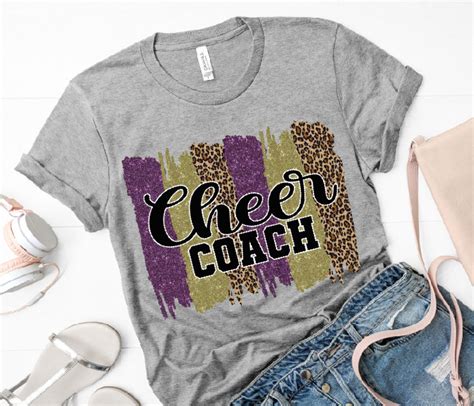 Cheer Coach Purple Brushstroke T-Shirt | Etsy