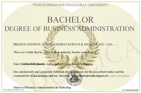 What Is A Degree In Business Administration Degree Administration Business Bachelor Certificate ...