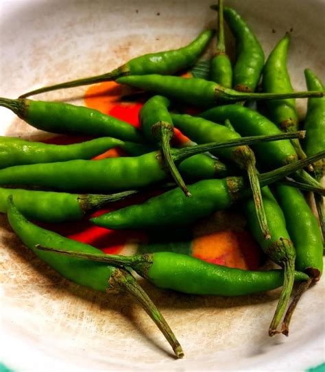 Premium Photo | Green chili is one type of food that has a high ...