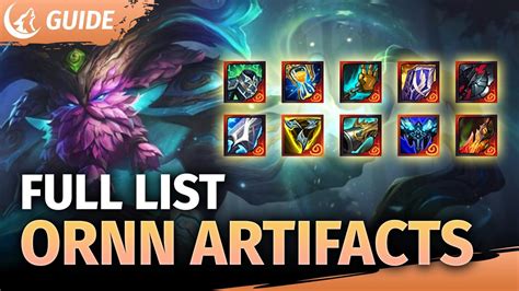 Full list Ornn Artifacts | TFT set 4.5 | Moonwoft Tactics - YouTube