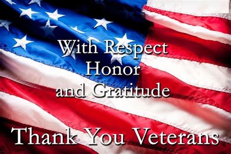 Thank you Veterans for your service and your sacrifice to keep our country safe and free ...