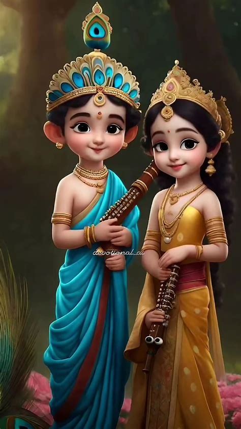 Radha Krishna Animated Wallpaper Classic Krishna Wallpaper Digital ...