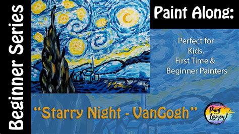 Easy Step by Step Painting - Starry Night - Van Gogh🎨 Simple for kids ...