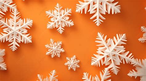 Christmas Background Of Paper Snowflakes With Soft Shadows White On ...