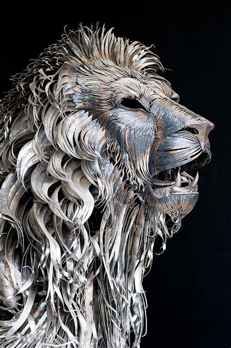 lion sculpture by Selcuk Yilmaz | Escultura de metal, Escultura do leão ...