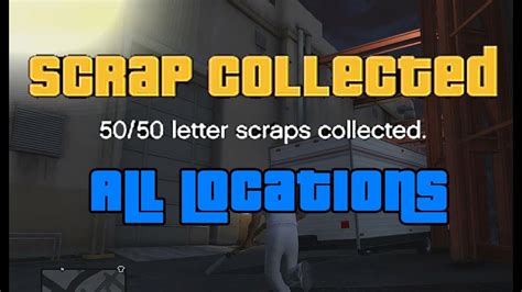 Grand Theft Auto 5 GTA5 All 50 Letter Scraps Locations Walkthrough ...