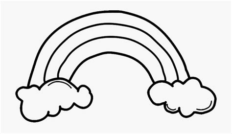 cartoon rainbow clipart black and white - Clip Art Library