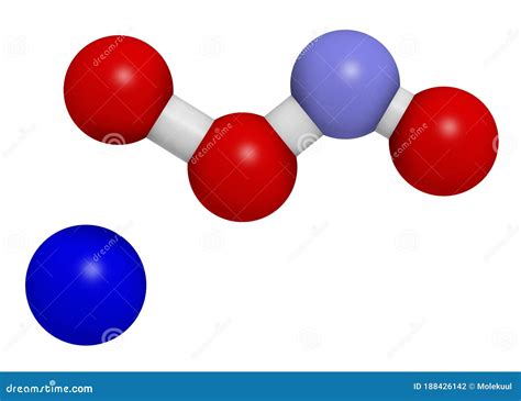 Peroxynitrite (sodium) Reactive Nitrogen Species Molecule. Formed by the Reaction of the Free ...