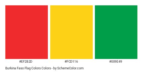 Burkina Faso Flag Colors » Country Flags » SchemeColor.com