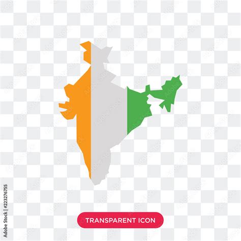 India vector icon isolated on transparent background, India logo design ...