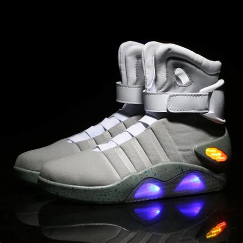 Mens Boys Light Up Sneakers Shoes Lights Ankle Boots LED Casual High Top Combat Sports Plus Size ...