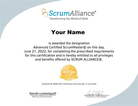 Advanced Certified ScrumMaster (A-CSM) Certification in Pune