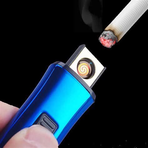 Creative Small Rechargeable USB Windproof Flameless Electric Electronic Charging Cigarette ...