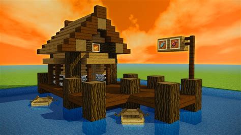 How to make a Minecraft FISHING SHACK/HUT! - YouTube