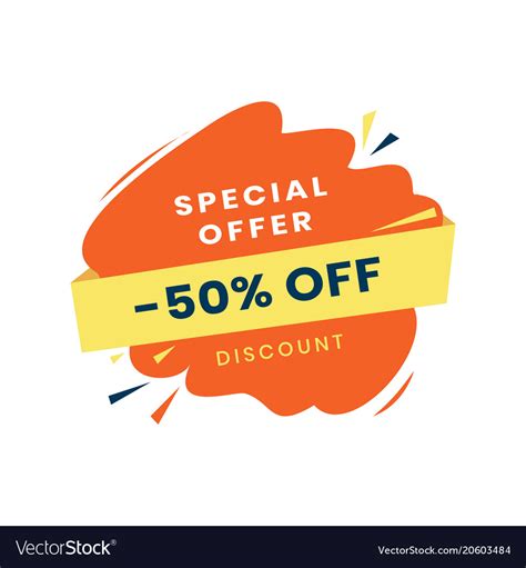 Special offer sign discount logo isolated Vector Image