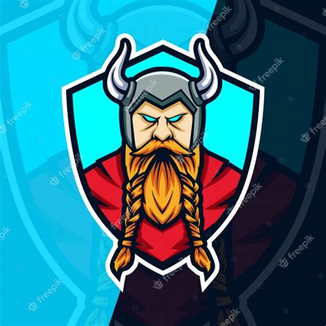 Premium Vector | Viking mascot esport logo design