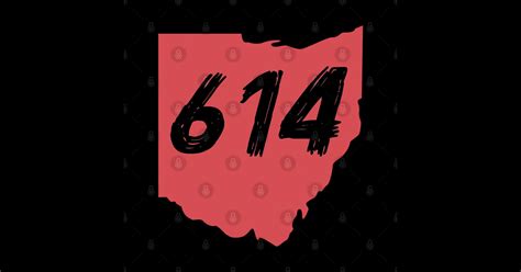 Columbus Ohio 614 Area Code - Ohio - T-Shirt | TeePublic