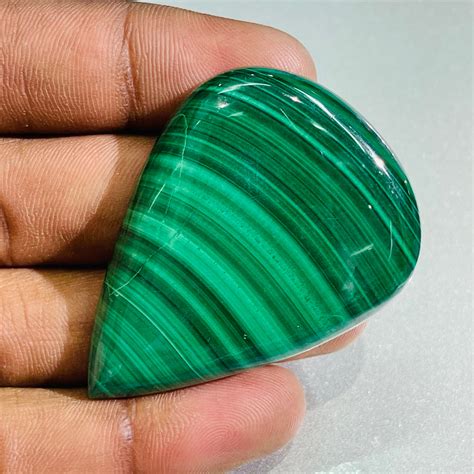 100 % Natural Green Malachite Cabochon Top Quality Gemstone | Etsy