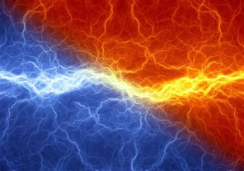 Fire and ice abstract lightning background — Stock Photo © cappa #58424445