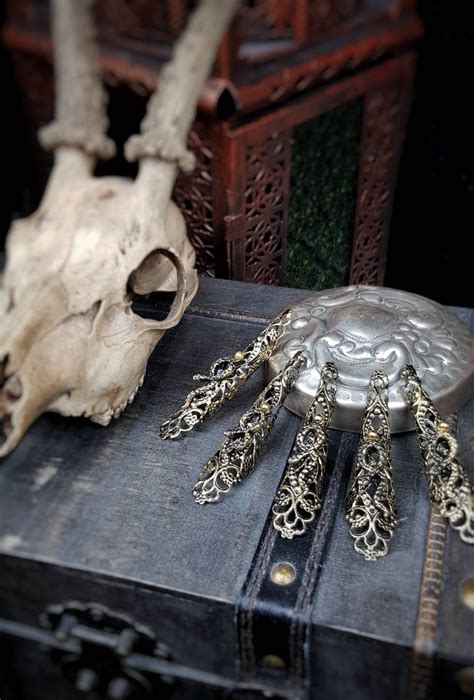 Long Medusa fingerclaws, 10 pieces, Finger claws, snake, metal claws, medusa costume, goth ...