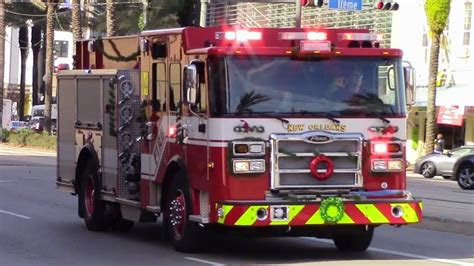 New Orleans Fire Dept. Engine 14 Responding (Horn) - YouTube