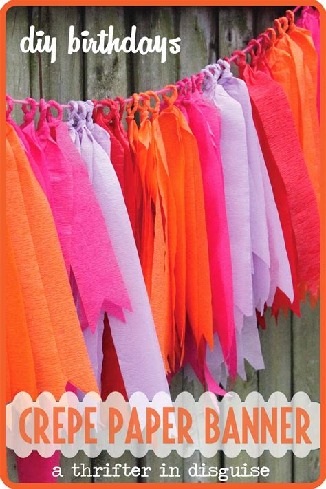 A Thrifter in Disguise: DIY Crepe Paper Party Banner