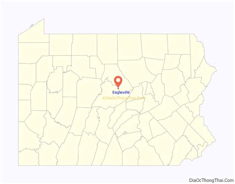 Map of Eagleville CDP, Pennsylvania - Thong Thai Real