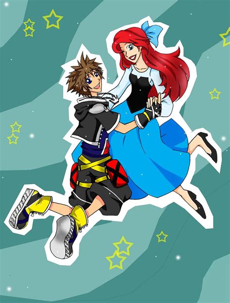 Comm : Sora and Ariel by pink-crest on DeviantArt