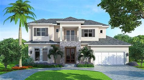 Plan 86048BW: Florida House Plan with High Ceilings | Florida house plans, Mediterranean house ...