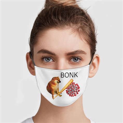 Shiba Doge Virus Bonk Face Mask | Allbluetees.com