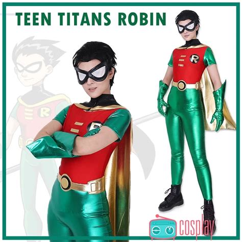 Teen Titans Robin Costume Batman Robin Superhero Cosplay Costume ...