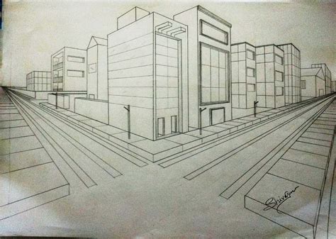 ArtStation - 2 Point perspective drawing