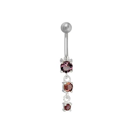 Belly Button Ring - Purple Cupcake Dangle 14ga 316L Surgical Steel