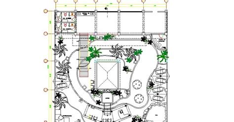 SMALL TOURIST GARDEN LANDSCAPING STRUCTURE CAD DRAWING DETAILS DWG FILE